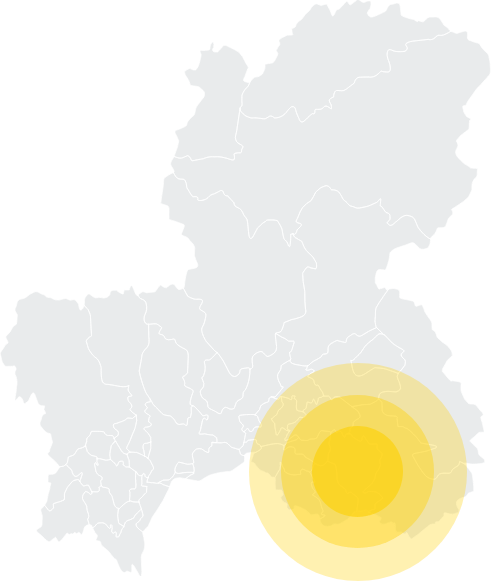 施工エリア　岐阜県　地図画像